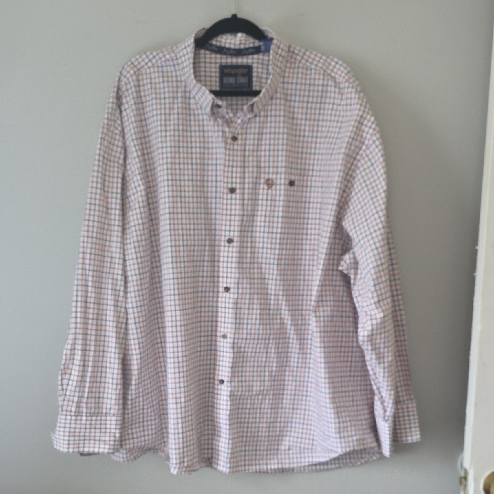 Wrangler George Strait Collection Men's Casual Checkered Shirt 4XL Western